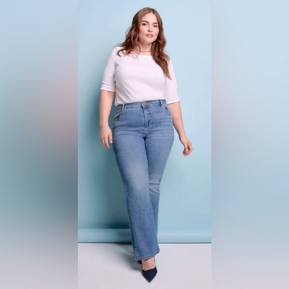 GLORIA VANDERBILT BOOT CUT light blue denim jeans, size 14, NWOT - Picture 5 of 10